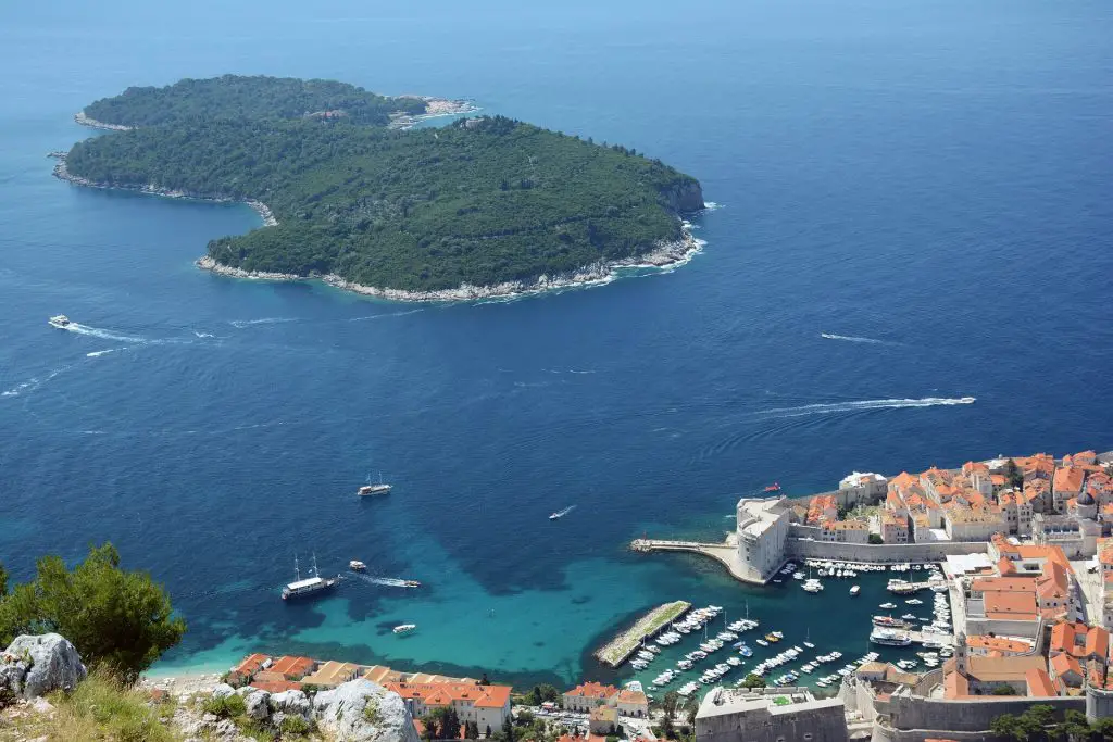 Lokrum Game of Thrones - Lokrum Island from Above