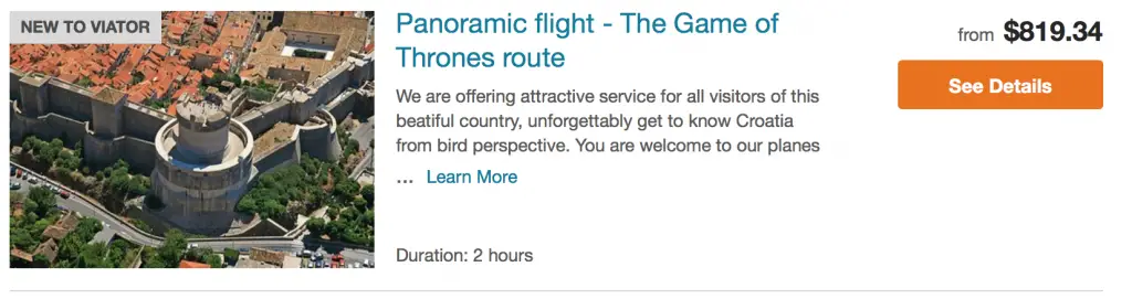 Game of Thrones Panoramic Flight